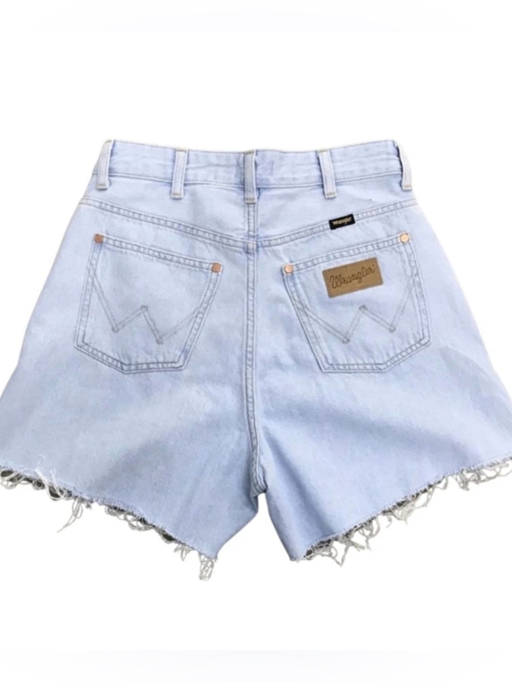 Wrangler Light Wash Denim Cutoff Shorts